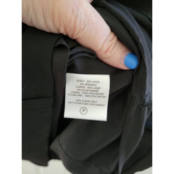 Badgley Mischka Black wool blend dress size 12 guest Party Cocktail - Picture 8 of 8